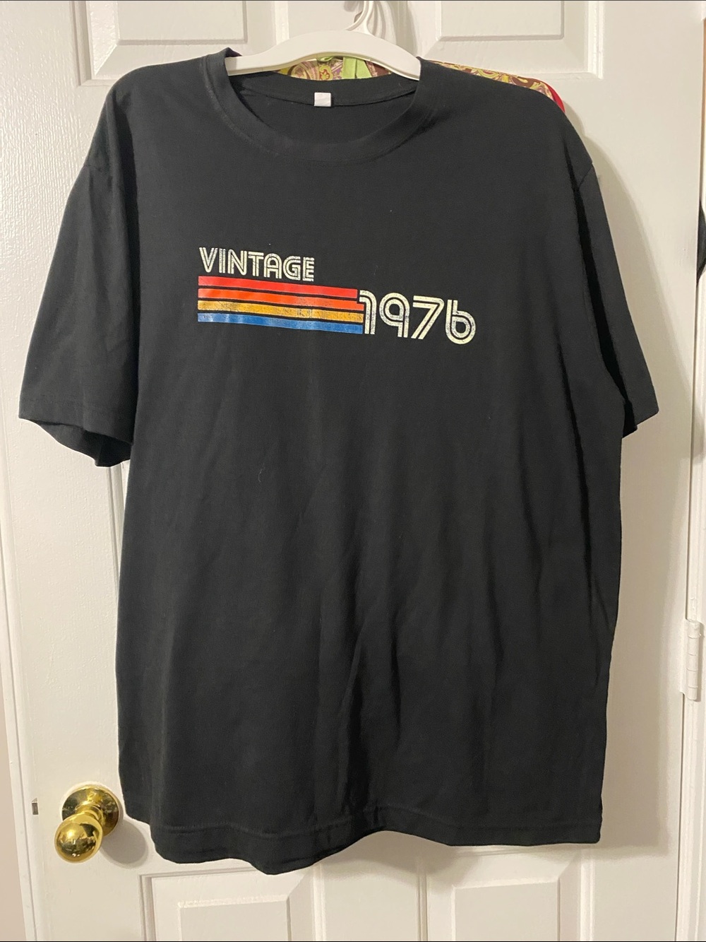 Vintage 1976 Graphic Crewneck T-Shirt - Black 2X